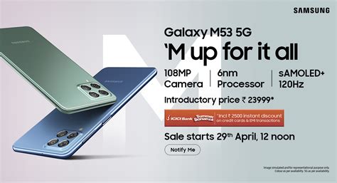Samsung Galaxy M53 5g With 108 Mp Quad Camera Launched In India At