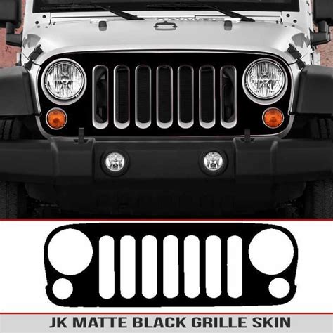 Matte Black Jeep Wrangler Jk Grille Skin Breastcancer Awareness Girl