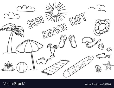Beach Doodles Download A Free Preview Or High Quality Adobe