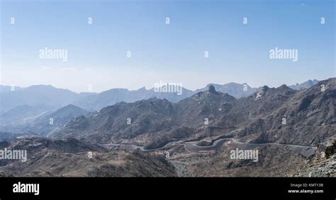 Al Hada Mountain In Taif City Saudi Arabia With Beautiful View Of