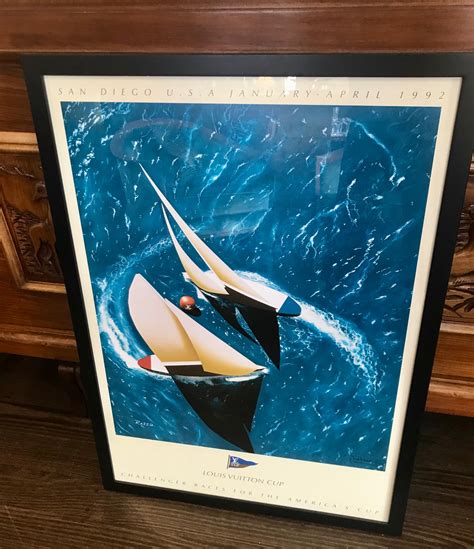 A Razzia Louis Vuitton Cup 1992 San Diego Original Hand Signed Poster Framed Artedeco Online