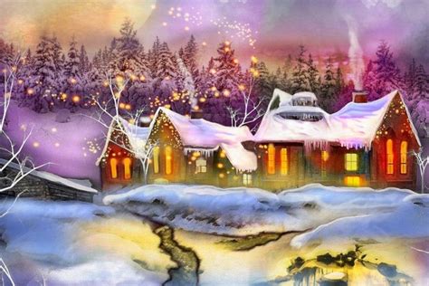 Christmas Cottage Wallpaper ·① Wallpapertag