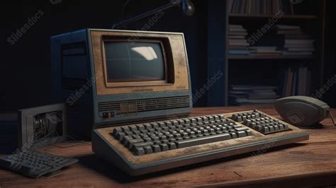 Classic Computing Setup 3d Rendered Illustration Of Old School Computer