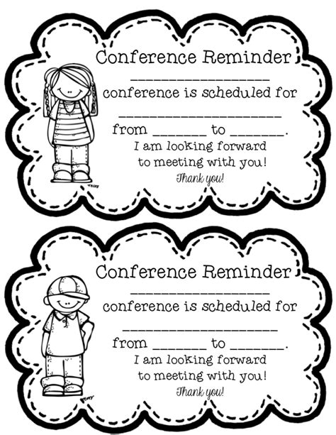 Free Printable Parent Teacher Conference Reminder Forms Printable