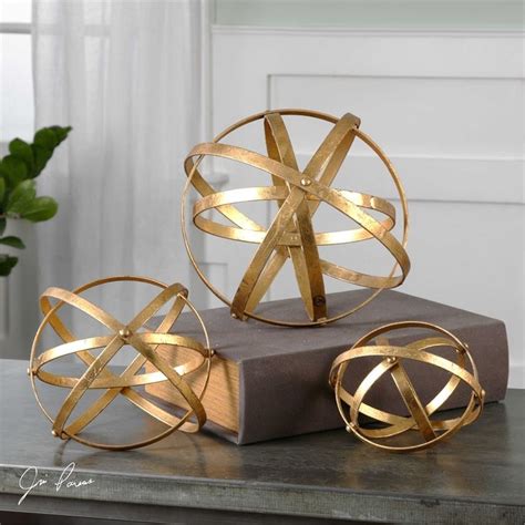 Stetson Gold Spheres Decorative Spheres Table Top Decor Shop Decoration