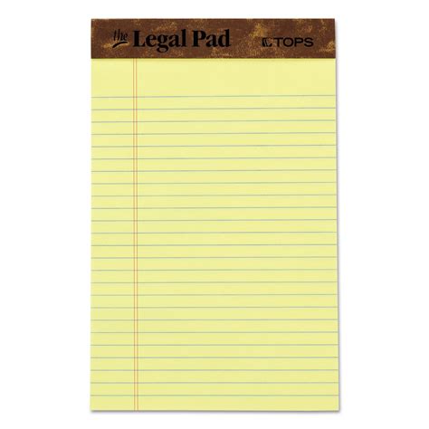 Tops The Legal Pad Writing Pads Jr Legal Rule 50 Sheets Can 7500