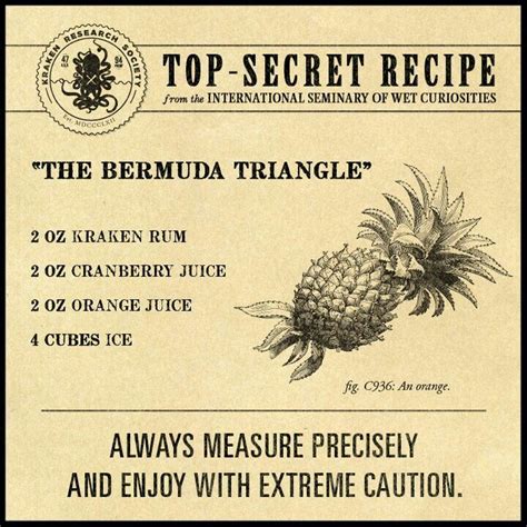 It's strong, rich, black and smooth. The Bermuda Triangle | Spiced rum drinks, Kraken rum, Rum ...