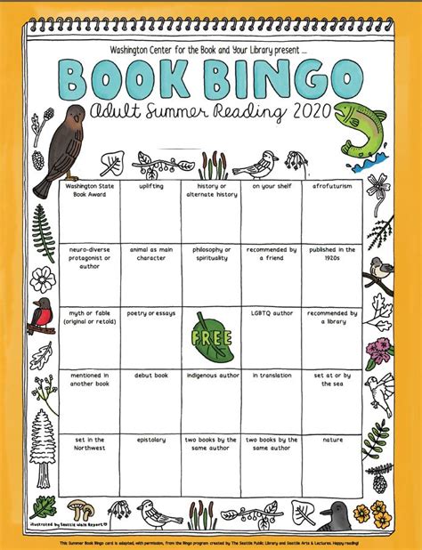 Summer Reading Bingo Printable