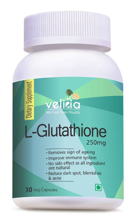 Velicia L Glutathione Skin Whitening 30 Capsule 250 Mg Vitamins