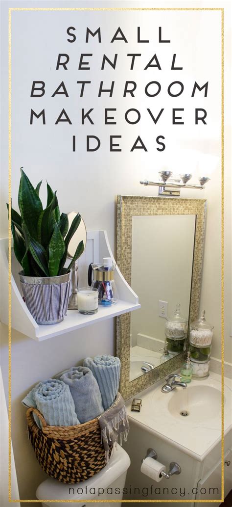 Instead, choose a shower curtain with your favorite pattern, whether that's stripes, polka dots, flowers or aquatic animals. Small Rental Bathroom Makeover Ideas - Not a Passing Fancy ...
