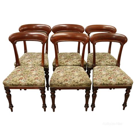 This set of 6 dining chairs in a sleek, modern design will add a touch of elegance to your home decor! Set Of 6 Scottish Victorian Dining Chairs - Antiques Atlas