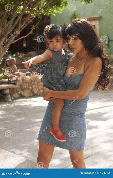 beautiful latina mother and daughter stock image image 30949635