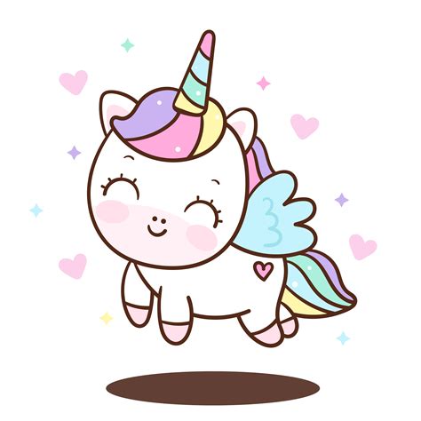 Informationen Zu Cute Unicorn Cartoon Little Pony Angel Pastel Color