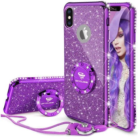 Ocyclone Iphone Xs Max Case Glitter Cute Bling Diamond Rhinestone Tpu