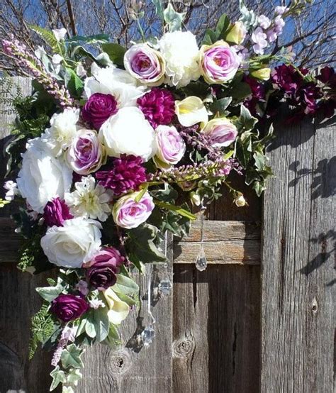 Wedding Arbor Flowers Arch Corner Swags Plum Lavender And White
