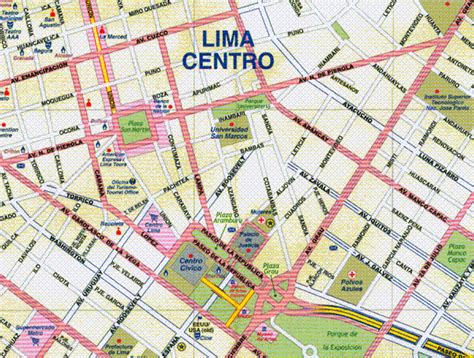 Lima Map Tourist Attractions