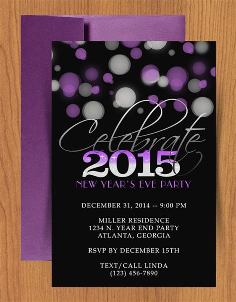 Print fabulous, chic invitations using our printable invitations and templates. DIY (Do-It-Yourself) Celebrate 2017 New Year's Eve Invitation - Editable Template - Microsoft ...