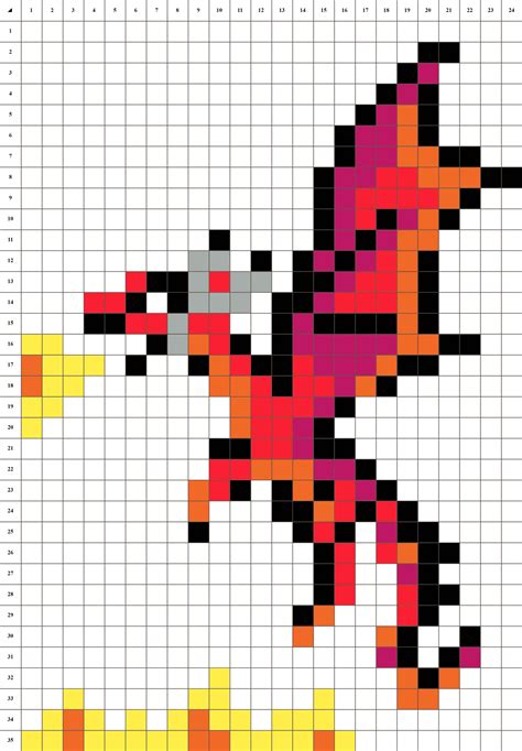 Dragon Pixel Art Easy