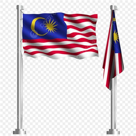 Malaysia Flag Wave Vector Clipart