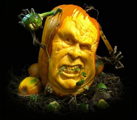 Ray Villafanes Intricately Carved Pumpkins