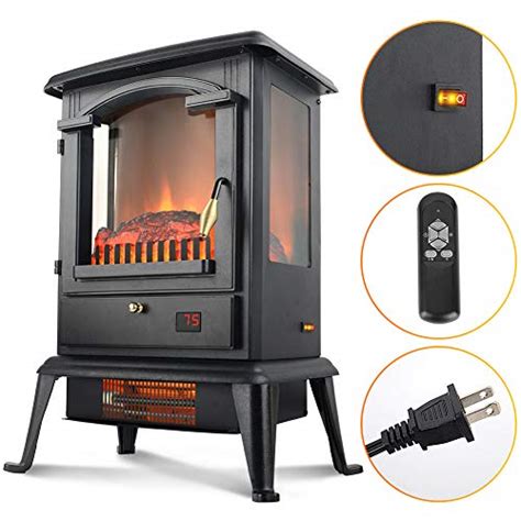 LIFE SMART Quartz Infrared Electric Fireplace Stove Heater ...