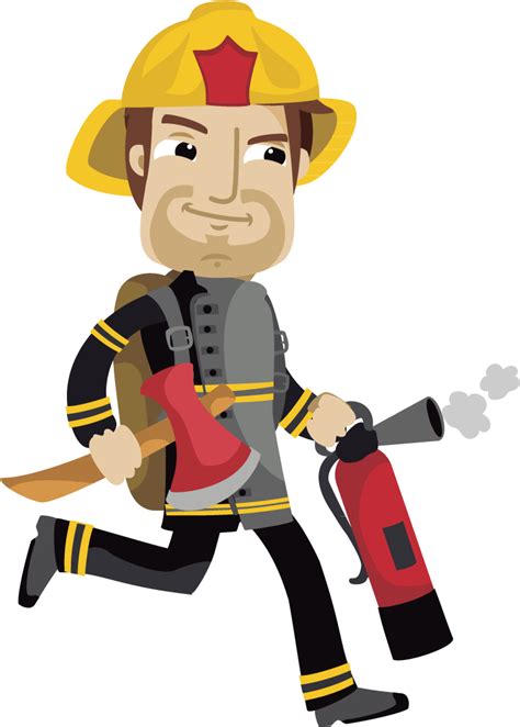 Fireman Vector Firefighter Drawing Png Clipart Full Size Clipart