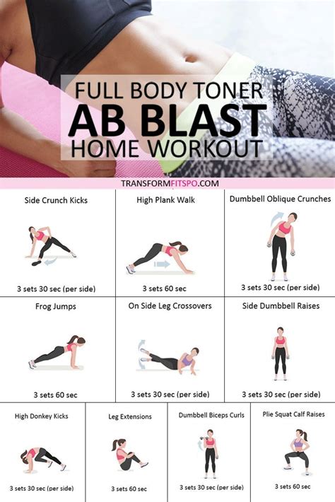 Ab Blast Full Body Toner At Home Workout For Women These Results