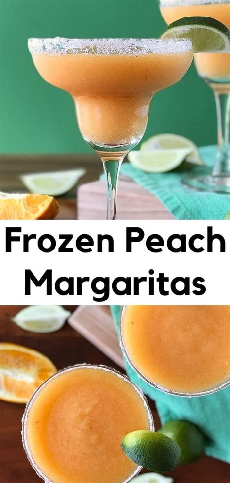 Frozen Peach Margaritas Recipe Peach Margarita Mixed Drinks