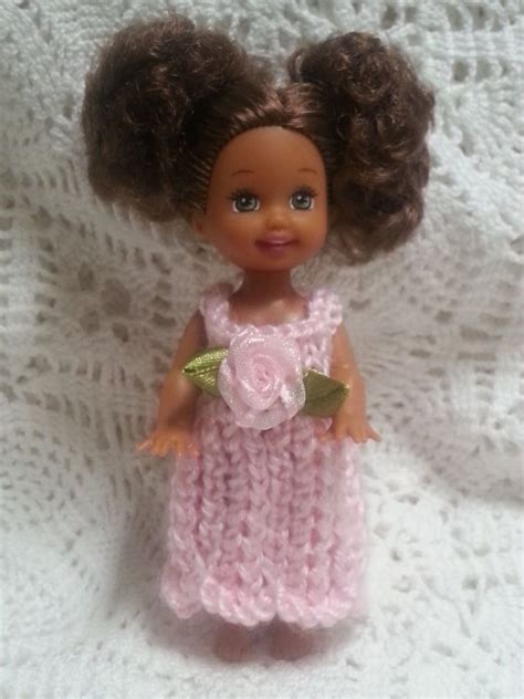 Sweet Knit Pink Kelly Doll Night Gown Fits 4 034 Doll Handmade For Sale