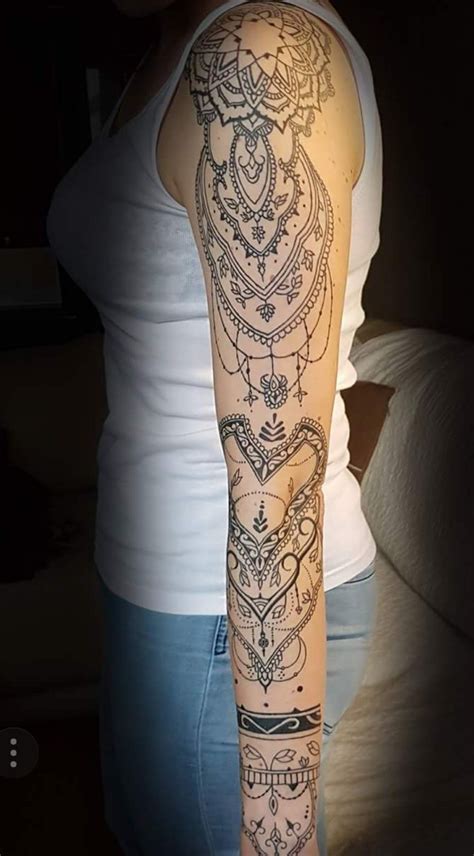 Sleeve Mandala Tattoo Stencil