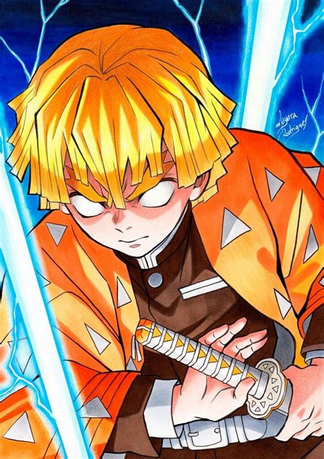 Zenitsu Agatsuma Anime Character Drawing Slayer Anime Anime Drawings