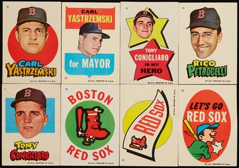 Lot Detail High Grade 1967 Topps Red Sox Stickers Test Issue 33