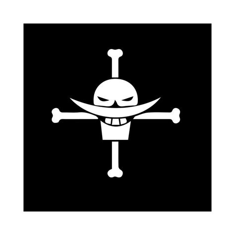Whitebeard Pirates Flag T Shirt One Piece Black