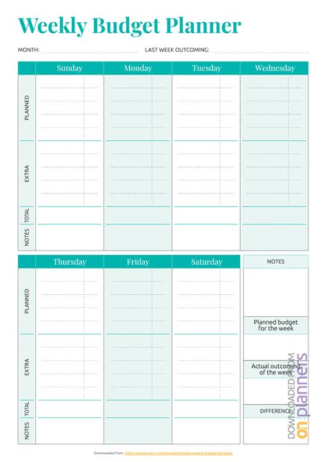Printable Weekly Bill Planner Example Calendar Printable
