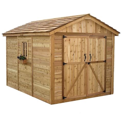 Outdoor Living Today 8 Ft X 12 Ft Gable Cedar Wood Storage Shed In The