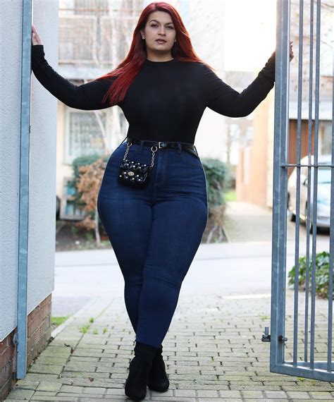 Electric Blue And Blue Denim Jeans Legs Photo Ioana Chira Hot Plus Size Model Electric
