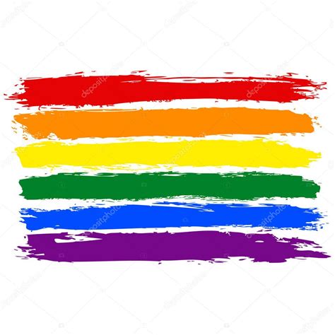 Brushstroke Rainbow Flag Lgbt Movement — Stock Vector © Ifeelgood