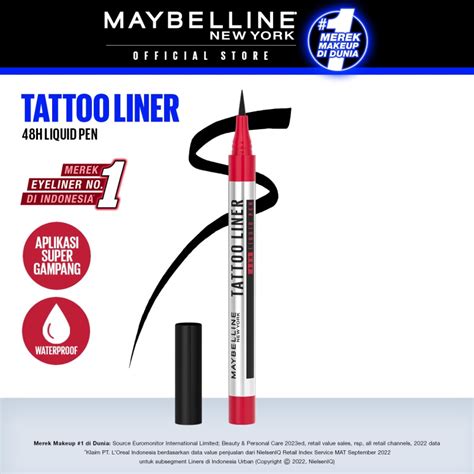 Jual Maybelline Tattoo Liner 48h Liquid Pen Eyeliner Waterproof Make Up