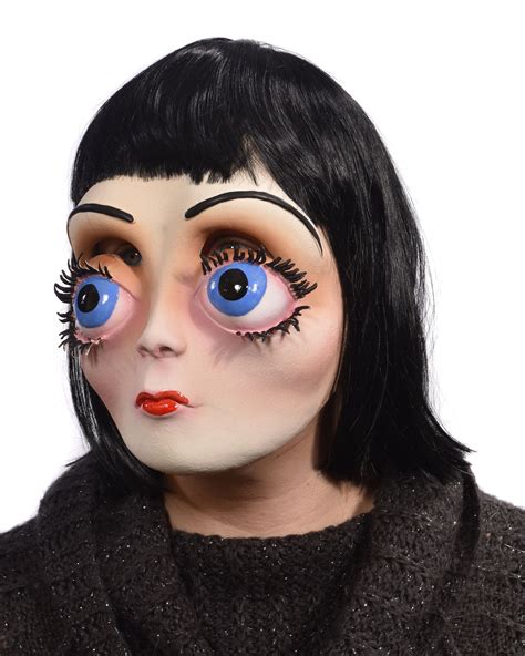 Big Eyes Face Mask Pretty Woman Doll Mannequin Creepy Etsy Creepy Halloween Costumes Big