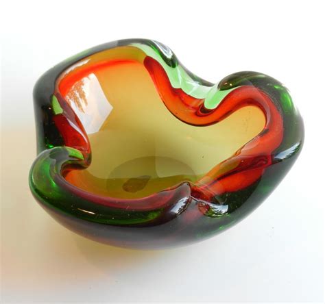 Biomorphic Or Geode Murano Glass Bowl Etsy