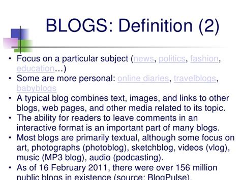 Introduction To Blogs