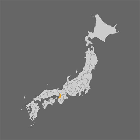 prefectura de osaka resaltada en el mapa de japón 8295981 Vector en