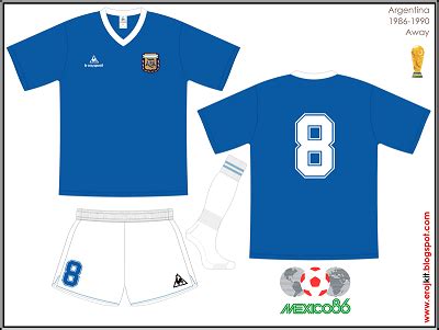 A falta de 48 horas para el partido de cuartos de final ante inglaterra, la selección albiceleste no tenía camiseta marcelo ordas nos cuenta la increíble historia de la camiseta argentina en méxico 86. Kit Design, by eroj: 1986-1989 Argentina (Home e Away)