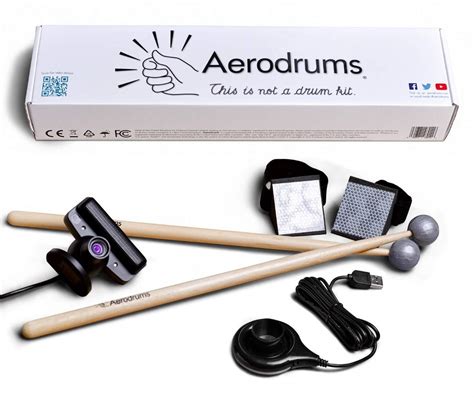 Aerodrums Portable Electronic Drum Set Air Drum Sticks And Pedals