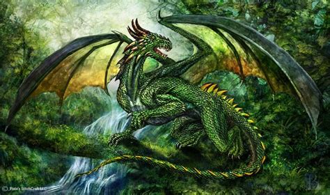 Forest Dragon By Brooke Gillette Digital Artist Créatures Magiques