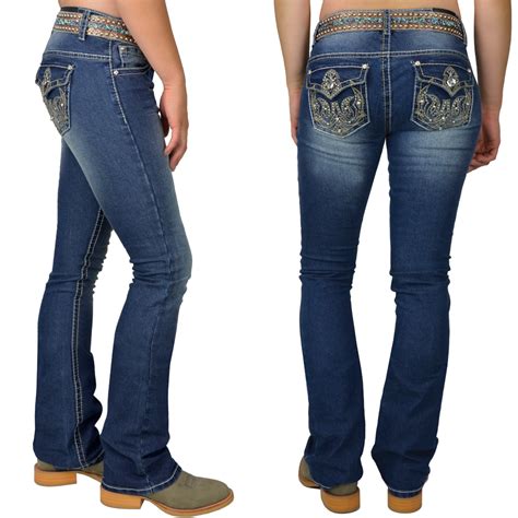 Pure Western Womens Tasha Bootcut Jeans Pcp2200017 Indigo