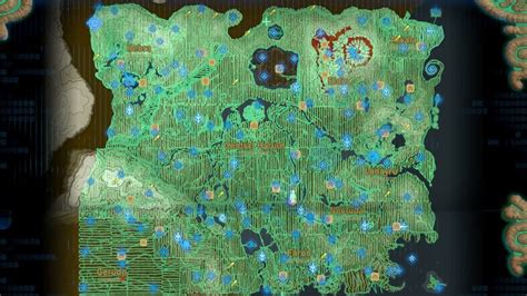 The Legend Of Zelda Breath Of The Wild Map Etsy Bild