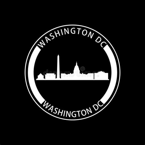 Washington Dc Sticker Isolated On Gray Background Stock Vector