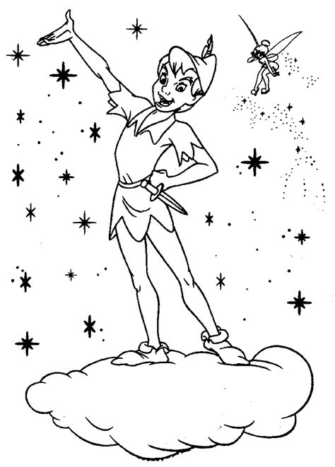 Desenho gratuito do Peter Pan para imprimir e colorir Peter Pan Páginas para colorir para