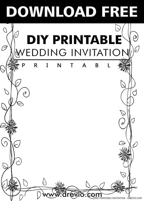 Free Printable Wedding Invitations Templates